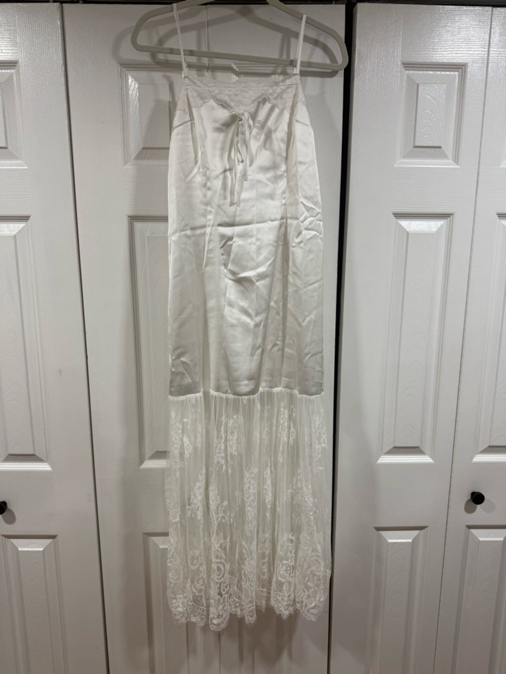 SHEIN White Lace Trim Slip Maxi Dress - Picture 4 of 7